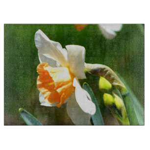Lachs Trumpet Daffodil Glass Cutting Board Schneidebrett