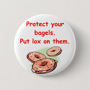 Lachs und Bagel Button