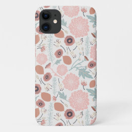 Lachs und Blauer Blume Mix Case-Mate iPhone Hülle