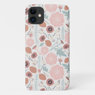Lachs und Blauer Blume Mix Case-Mate iPhone Hülle