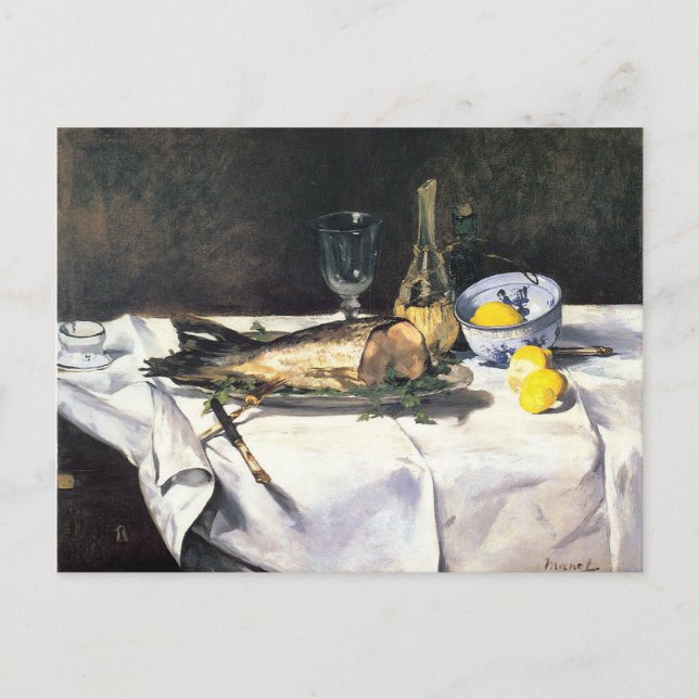 Lachs von Édouard Manet Postkarte (Vorderseite)