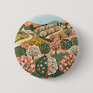 Lachs Wald Grün Boho Knöpfe Button