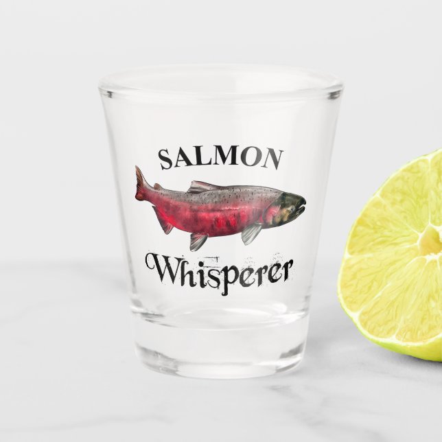 Lachs Whisperlight Schnapsglas (Vorderseite)