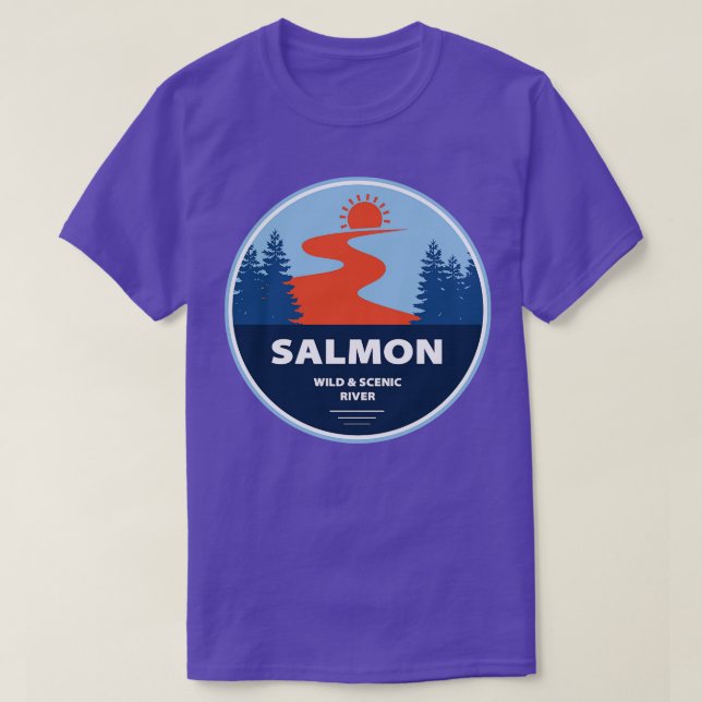 Lachs Wild und Landschaftlicher Fluss Idaho T-Shirt (Design vorne)