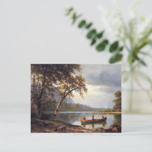 Lachsangeln am Cascapediac Albert Bierstadt Postkarte