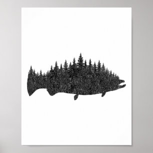 Lachsangeln - Geschenk für Königslachs-Angler Poster