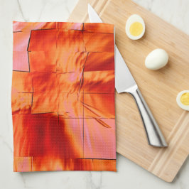 Lachsfarbe in Mosaikstruktur weich geschnitzt Geschirrtuch