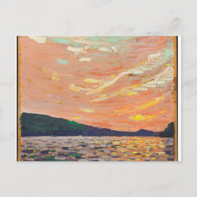 Lachsfarbene kanadische Wildnis Tom Thomson Postkarte (Vorderseite)