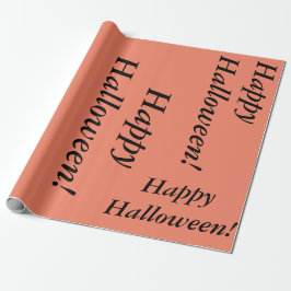 lachsfarbener Happy Halloween-Knopfdruck Geschenkpapier