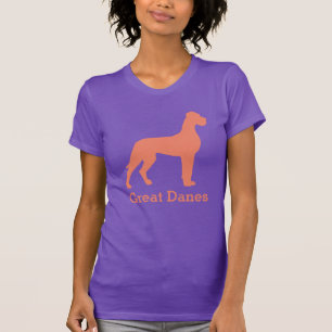 Lachsfarbenes Great Dane Hoodie T-Shirt