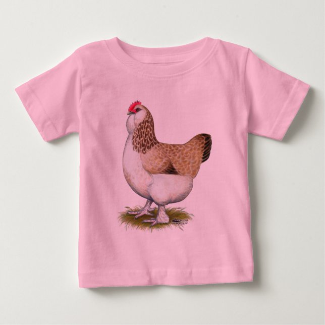 LachsFaverolle Henne Baby T-shirt (Vorderseite)