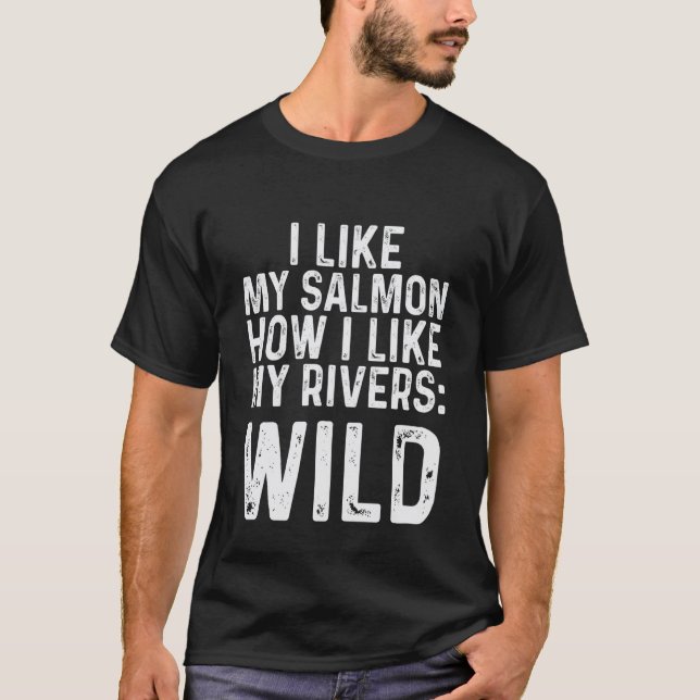 Lachsfischen T-Shirt (Vorderseite)
