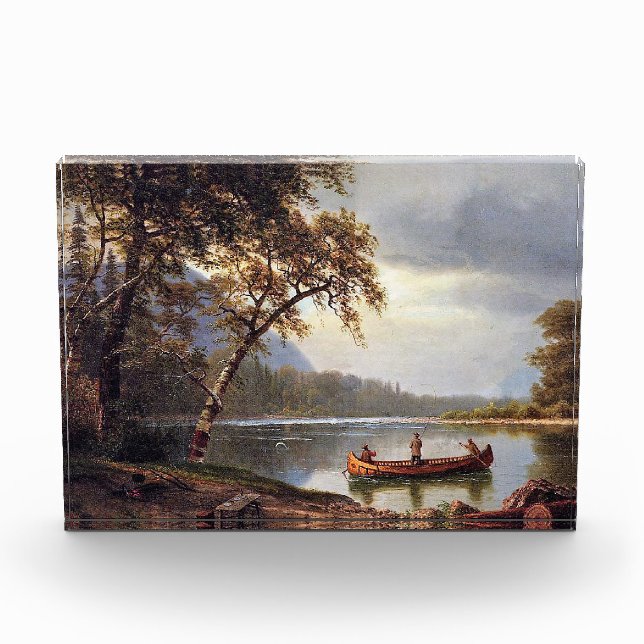 Lachsfischerei auf dem Cascapediac Albert Bierstad Fotoblock (Vorderseite)