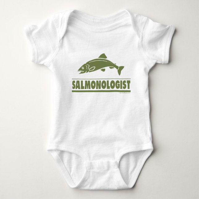 Lachsfischerei Baby Strampler (Vorderseite)