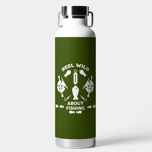 Lachsfischerei Kanada Trinkflasche (Vorderseite)