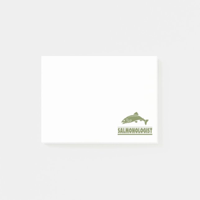 Lachsfischerei Post-it Klebezettel (Vorderseite)