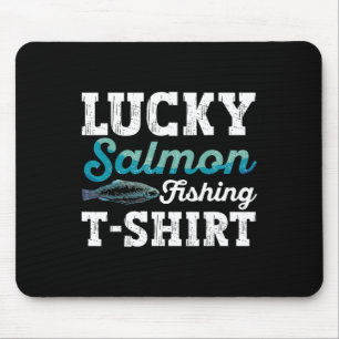 Lachsfischerei-Shirt Männer Fisch Lachs Fischer Mousepad