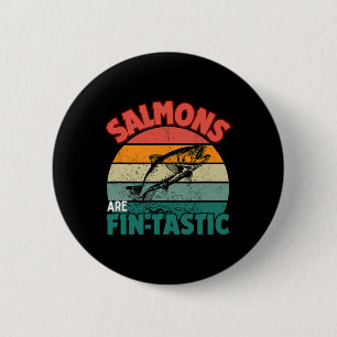 Lachsfischerhemd Fischer Fisch Angeln Lachs Button