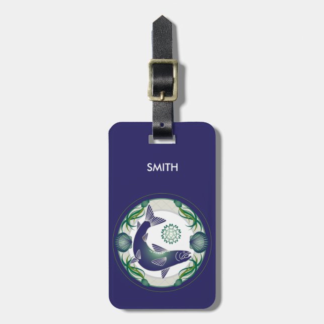 LachsGepäckanhänger Gepäckanhänger (Vorderseite vertikal)