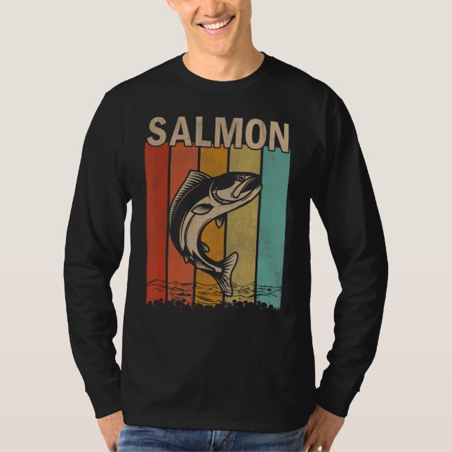 Lachsgestörte Männer Frauen Kid Niedlich Lachs Ret T-Shirt (Vorderseite)