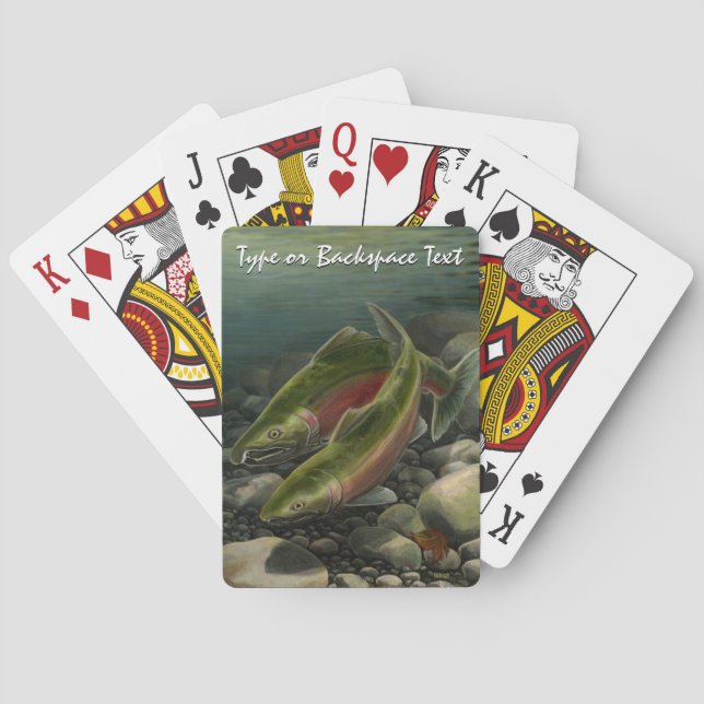 Lachskarte Gedeckte Angelkarten Spielkarten (Rückseite)