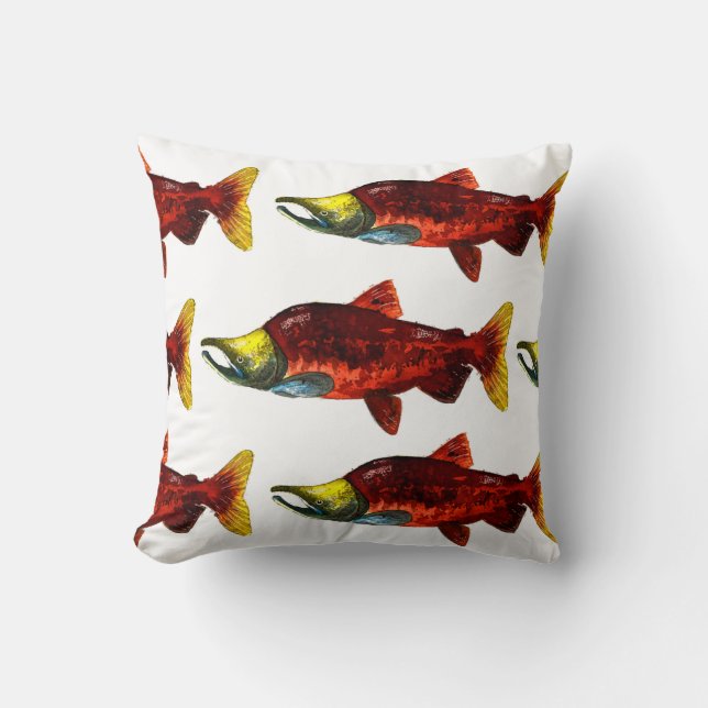 Lachskissen | Fischkissen Kissen (Vorderseite)
