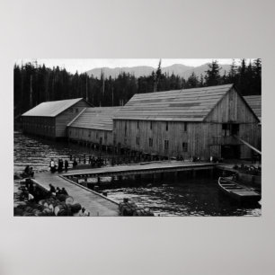 Lachskonservenfabrik nahe Ketchikan, Alaska Poster