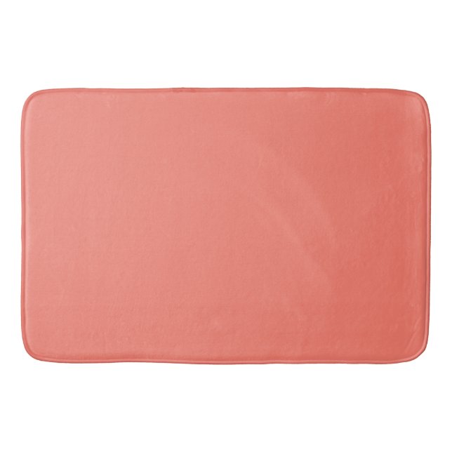 Lachskoralle in fester Farbe Badematte (Vorderseite)