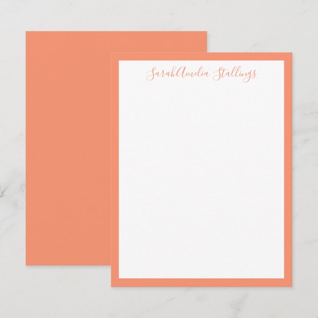 Lachsmilch Rote Orange Classic Karte (Vorne/Hinten)
