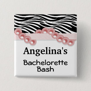 Lachsperlen und Band-Gast-Gastgeschenk Button