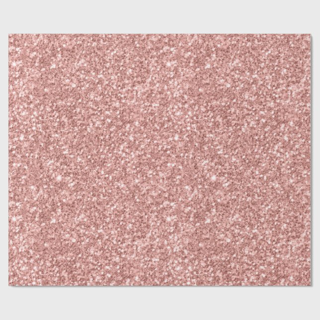 Lachsrosa Glitzer-Textur Geschenkpapier (Flach)