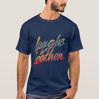 Lacht in Leder T-Shirt
