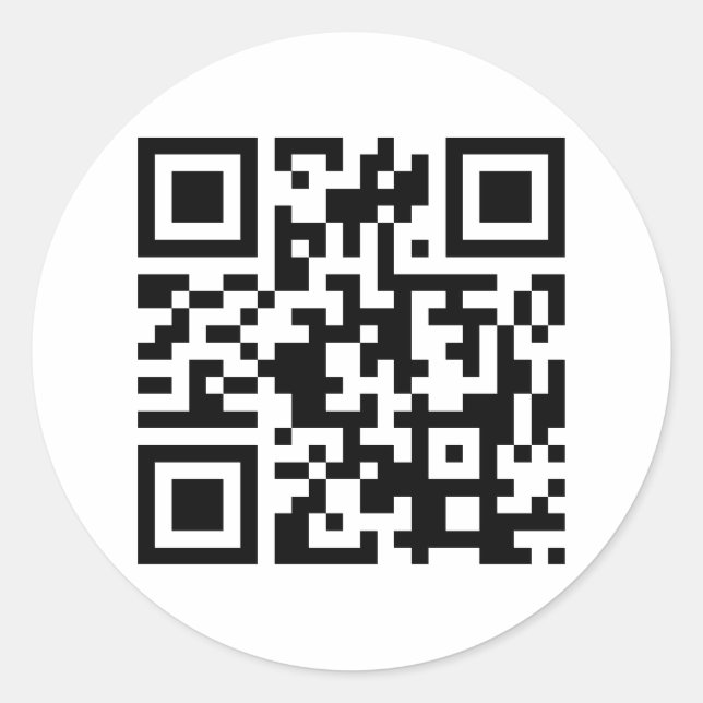 LÄCHTE GOTT LIEBEN! (QR-Code-Produkt) Runder Aufkleber (Vorderseite)