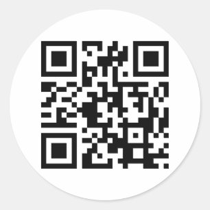 LÄCHTE GOTT LIEBEN! (QR-Code-Produkt) Runder Aufkleber