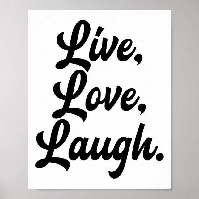 Lachte Liebe Live Retro Meditation Beachtliche Pos Poster (Vorne)