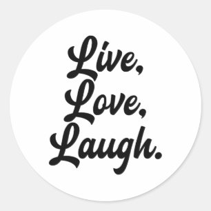 Lachte Liebe Live Retro Meditation Beachtliche Pos Runder Aufkleber