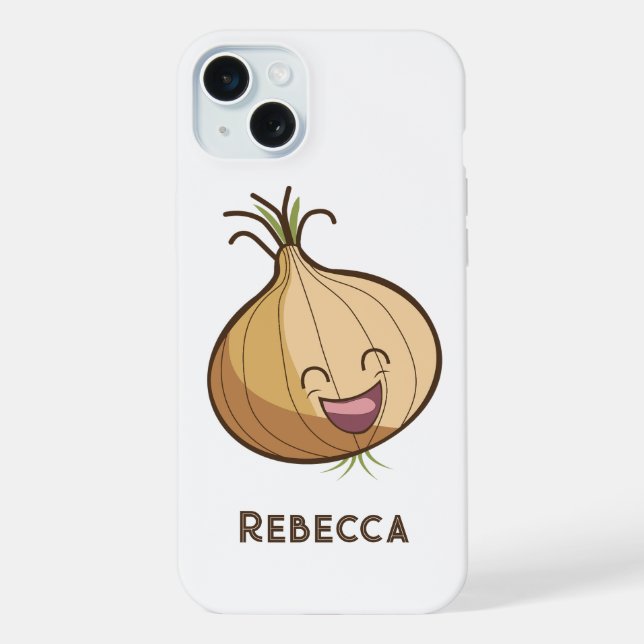 Lachzwiebel Mit Monogramm iPhone 15 Plus Hülle (Rückseite)