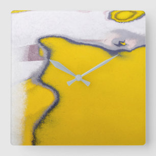 Lackabplatzende Kunst auf Autos Quadratische Wanduhr