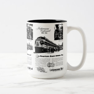 Lackawanna EisenbahnCentennial 1951 Zweifarbige Tasse