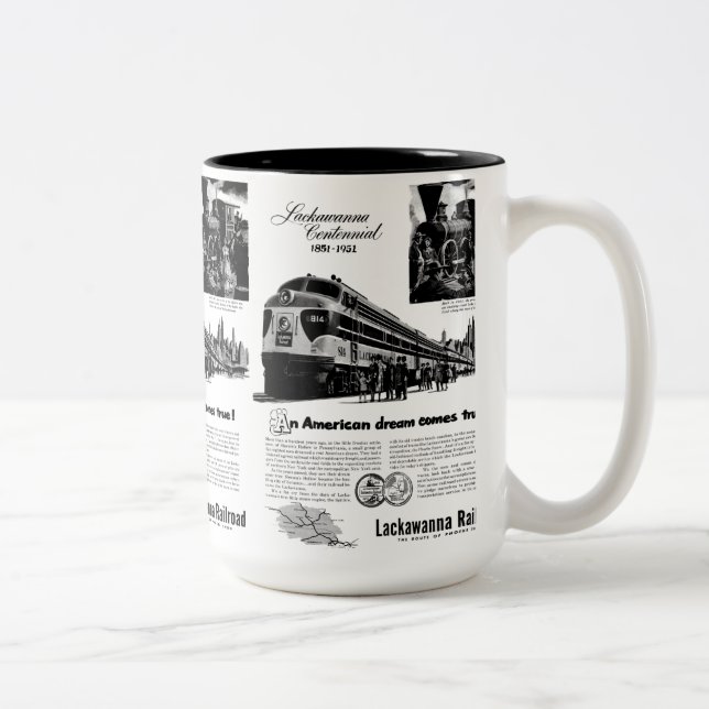 Lackawanna EisenbahnCentennial 1951 Zweifarbige Tasse (Rechts)