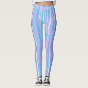 Lackierte Acrylstreifen Türkis Pink Lila Leggings