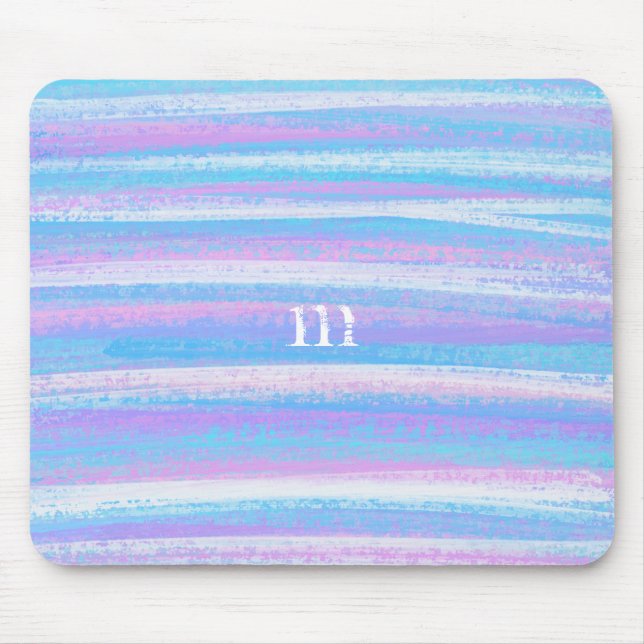 Lackierte Acrylstreifen Türkis Pink Lila Mousepad (Vorne)