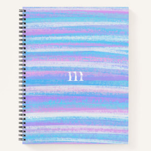 Lackierte Acrylstreifen Türkis Pink Lila Notizbuch