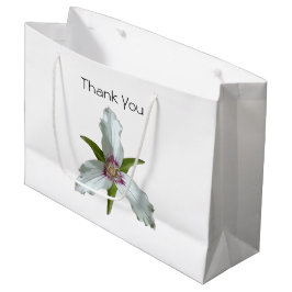 Lackierte Trillium Spring Wildblume Geschenktasche Große Geschenktüte