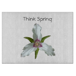 Lackiertes Trillium Spring Wildblume Cutting Board Schneidebrett