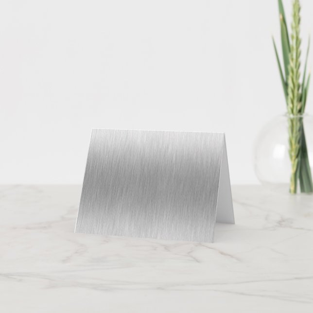 Lackstahl aus gebürstetem Aluminium Karte (Vorderseite)