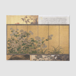 Lacquated Chrysanthemums Coromandel Screens Seidenpapier