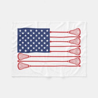 Lacrosse American Flag Blanket Fleecedecke