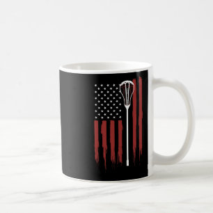 Lacrosse American Flag - Lacrosse Stick Flag Shirt Kaffeetasse