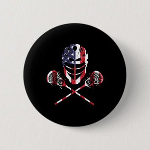 Lacrosse American Flag Lax Helmet Sticks 4. Ju Button